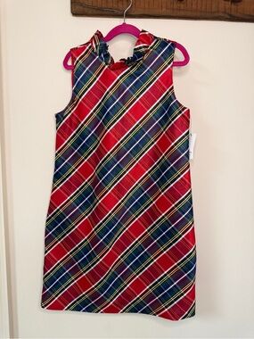 NWT Crown & Ivy Kids: Girl Red Plaid Ruffle Dress, Size 14
